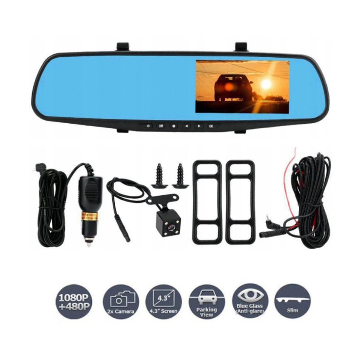 🚗ESPEJO RETROVISOR DOBLE CÁMARA 🔄📷