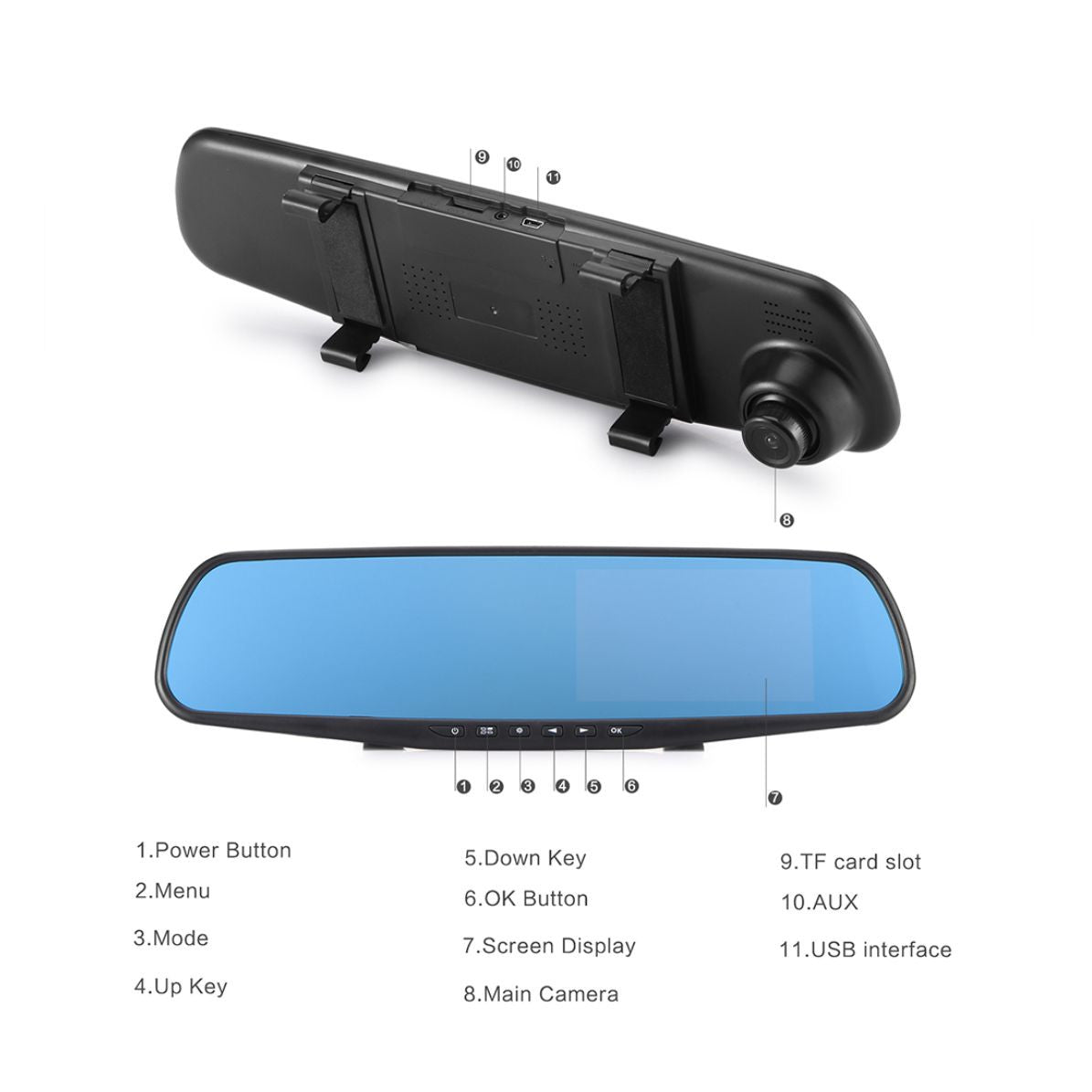 🚗ESPEJO RETROVISOR DOBLE CÁMARA 🔄📷