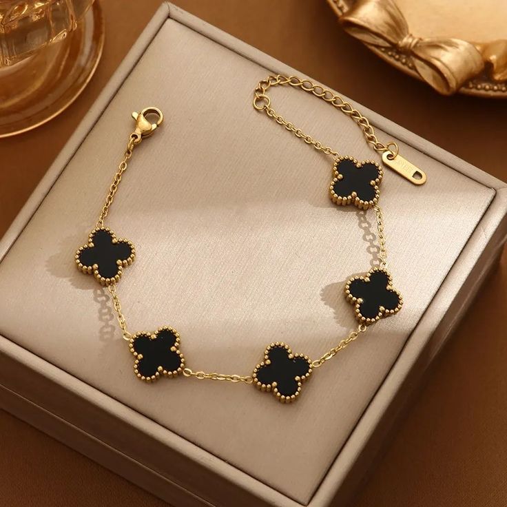 💎PULSERA TRÉBOL VAN CLEEF Y CAJA DE REGALO🌟