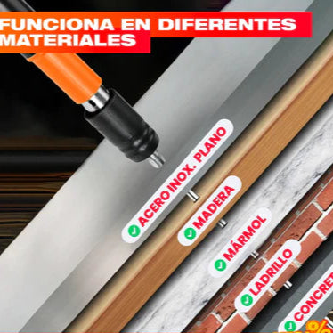 🔩⚡ PISTOLA FULMINANTE DE CLAVOS + 100 CLAVOS ADICIONALES 🔩⚡