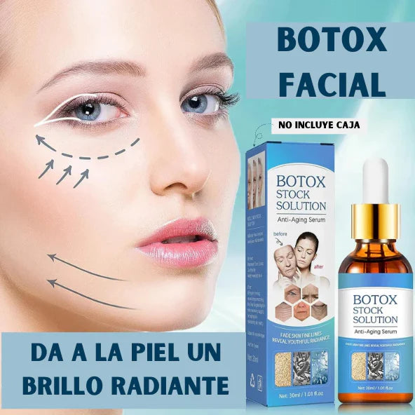 🧴BOTOX STOCK SOLUTION – SÉRUM ANTIEDAD REAFIRMANTE PARA UNA PIEL RADIANTE PROMOCIÓN 2 X 1 🎉
