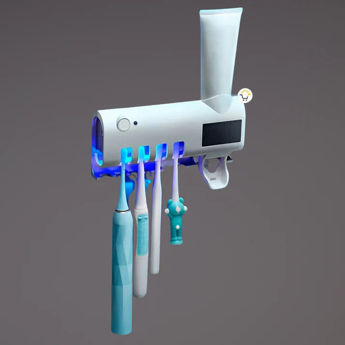 🦷✨ ESTERILIZADOR UV PARA CEPILLO + DISPENSADOR DE CREMA DENTAL 3 EN 1 EXCLUSIVE® ✨🦷