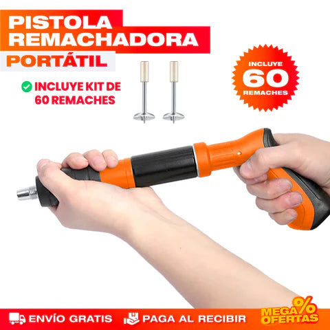 🔩⚡ PISTOLA FULMINANTE DE CLAVOS + 100 CLAVOS ADICIONALES 🔩⚡