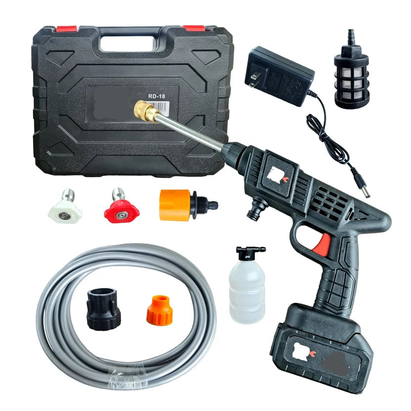 🛠️ HIDROLAVADORA PORTÁTIL INHALAMBRICA DE 2 BATERÍAS 🚿🔋