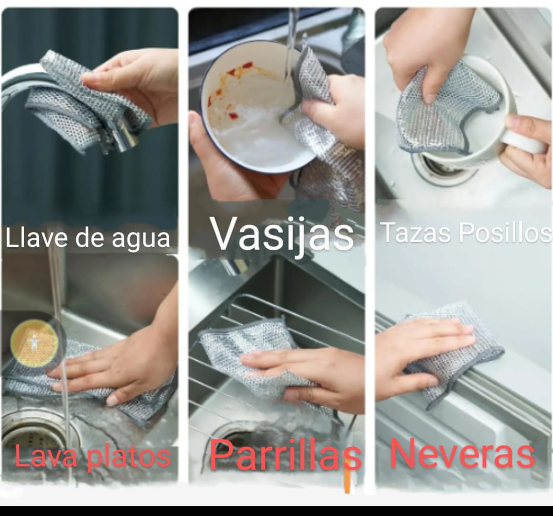 🧽 PAÑOS MÁGICOS DE LIMPIEZA *10 UND CAP DOBLE 🧼