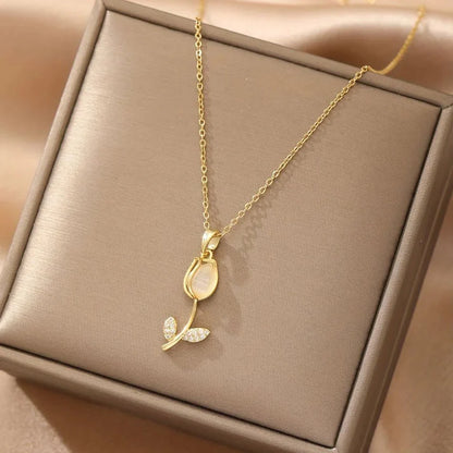 🌷 COLLAR TULIPAN + CAJA DE REGALO GRATIS 🎁 PROMOCIÓN DÍA DE LAS MADRES