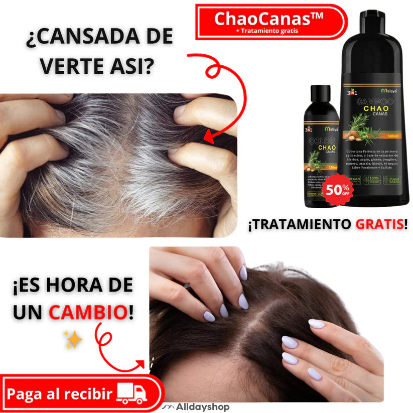 ¡🚨OFERTA ESPECIAL🚨! SHAMPOO CHAOCANAS™ + TRATAMIENTO GRATIS!