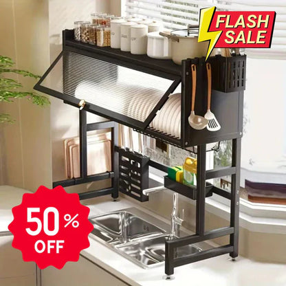 🧼 ESCURRIDOR DE PLATOS PARA COCINA CON TAPA 🍽️