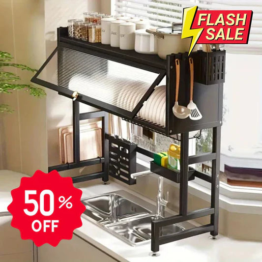 🧼 ESCURRIDOR DE PLATOS PARA COCINA CON TAPA 🍽️
