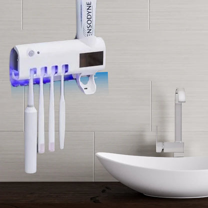 🦷✨ ESTERILIZADOR UV PARA CEPILLO + DISPENSADOR DE CREMA DENTAL 3 EN 1 EXCLUSIVE® ✨🦷