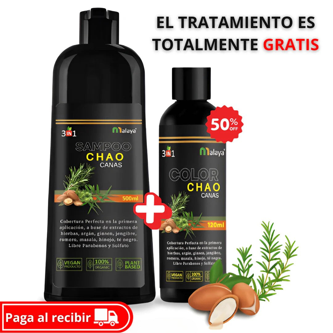 ¡🚨OFERTA ESPECIAL🚨! SHAMPOO CHAOCANAS™ + TRATAMIENTO GRATIS!